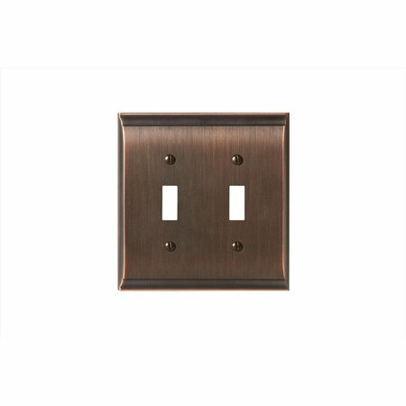 AMEROCK Candler 2 Toggle Oil Rubbed Bronze Wall Plate 1906987